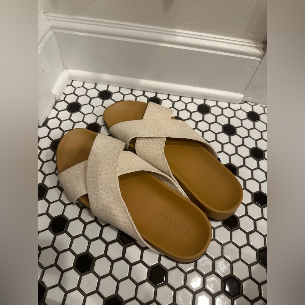 Rothy's Women's Cream Slide Sandals